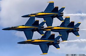 US Navy Blue Angels Flight Demonstration Team-F/A-18 Hornet Fighter Aircraft