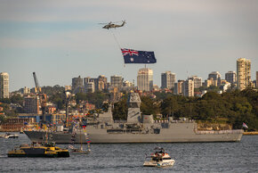 AP-2024-10-22-160657-C - HMAS Warramunga with MH60 Seahawk flyover.jpg