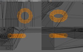 5gen TEDBF, 1st iteration, 13 Sep'26, Edit mode, Wireframe view, rear tyre selected, quad view.jpg