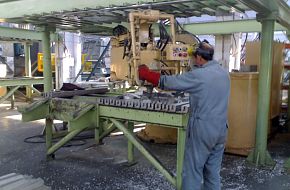 Cutting Aluminum, HIT APC Factory - Pakistan Army