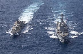 USNavy USS Detroit LCS 7 And USS Gridley DDG 101