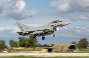 Italian Eurofighter lands at Andravida airbase