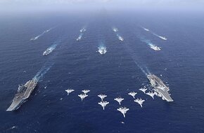 Chinese Navy shandong and liaoning aircraft carriers