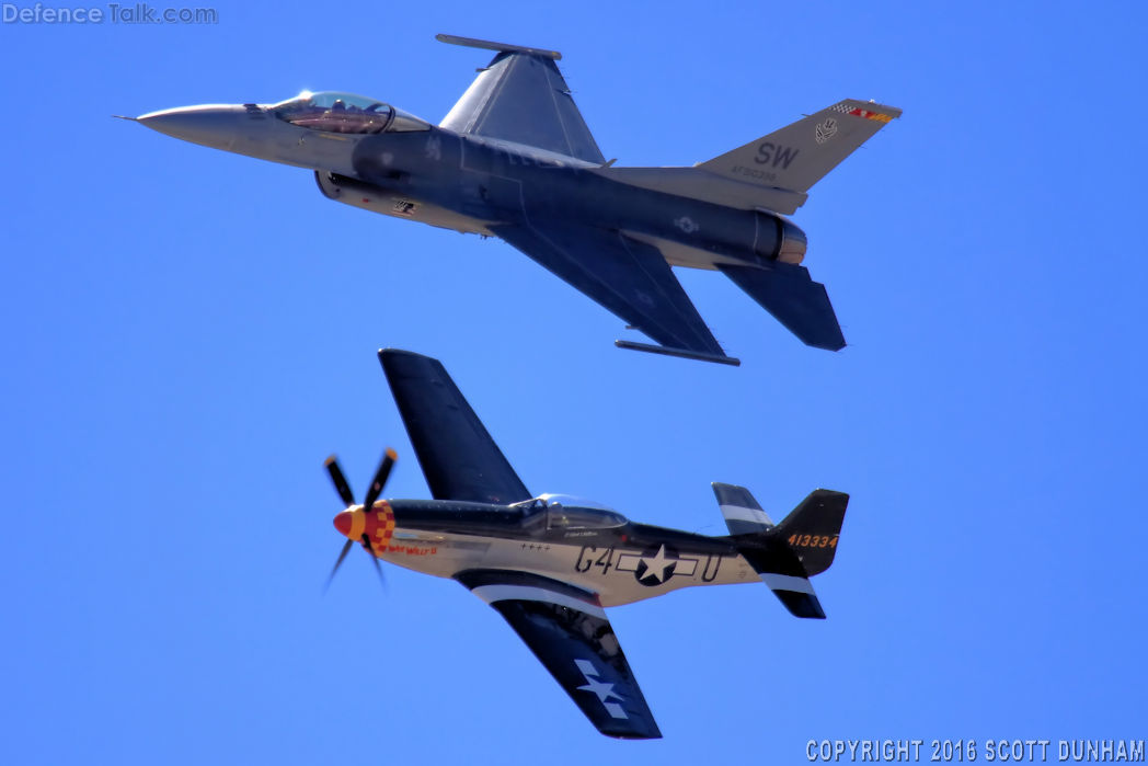 USAF Heritage Flight F-16 Viper and P-51 Mustang | DefenceTalk Forum