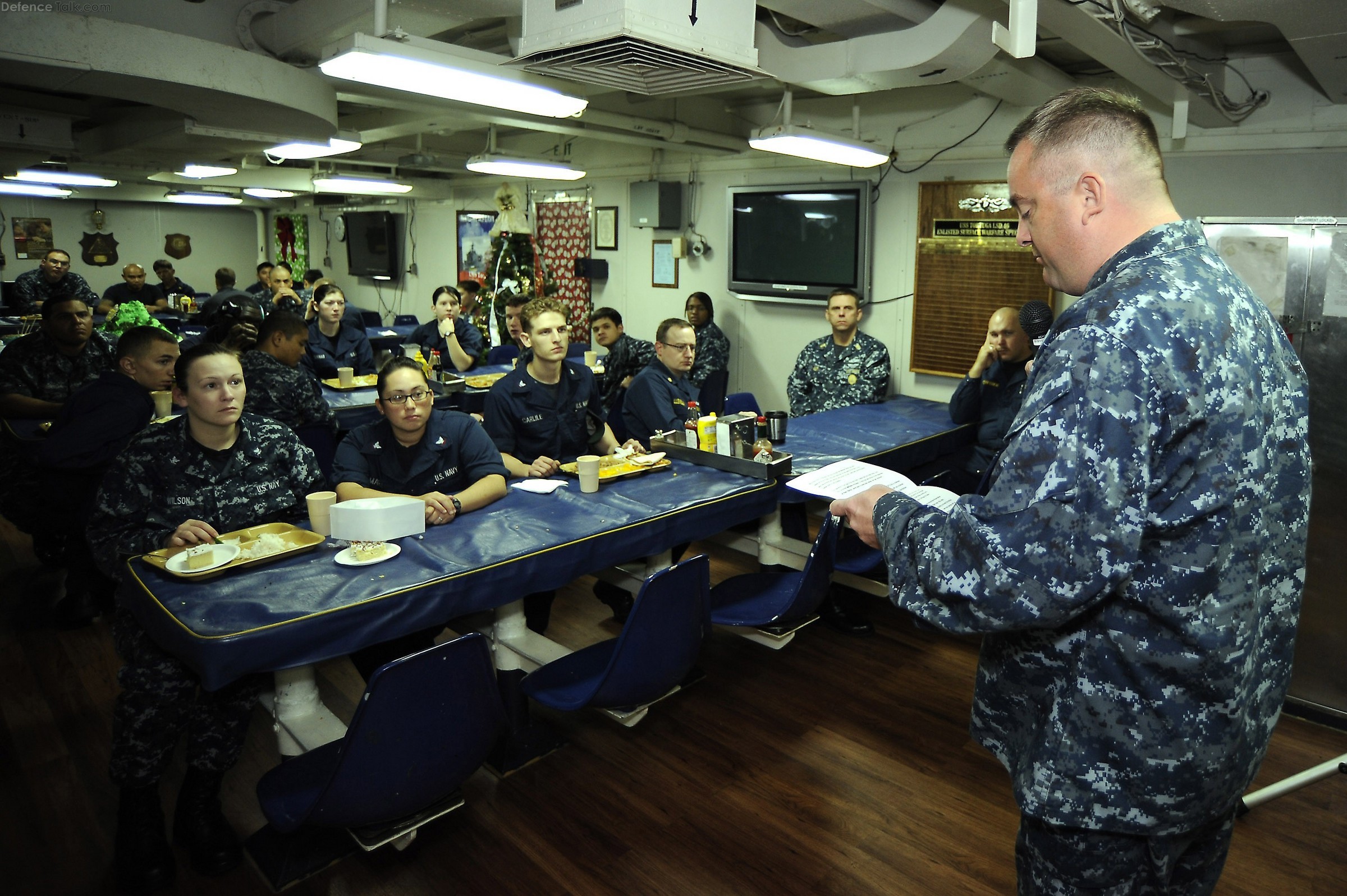 Commanding officer of the amphibious dock landing ship