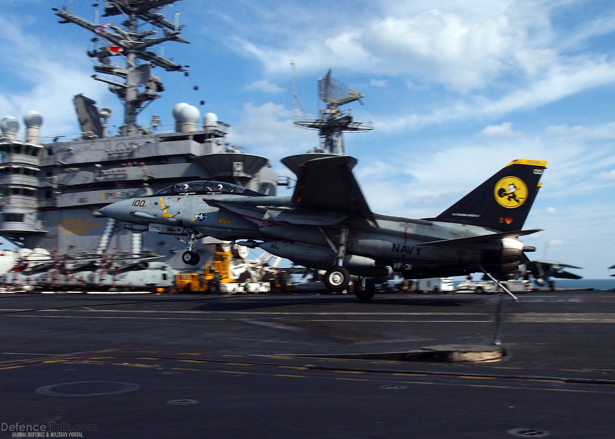 F-14 Tomcat landing on Aircraft Carrier - Final Deployment