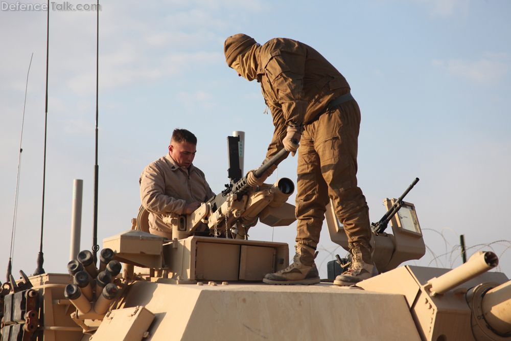 Marines M1A1 Tank and machine gun