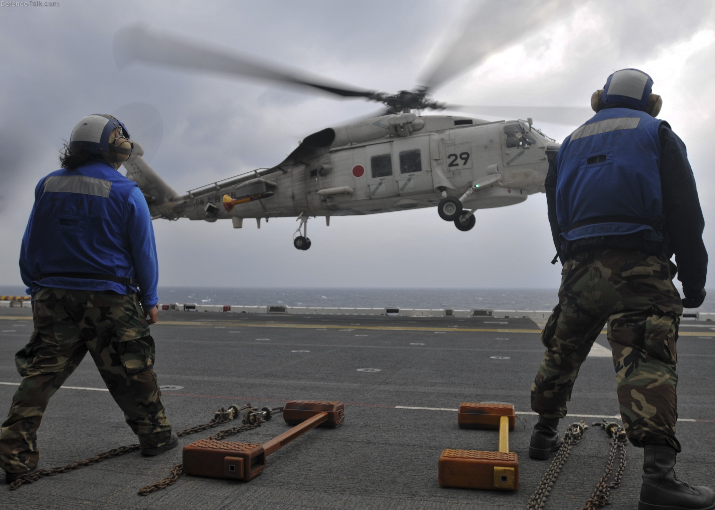 SH-60K Sea Hawk helicopter landing