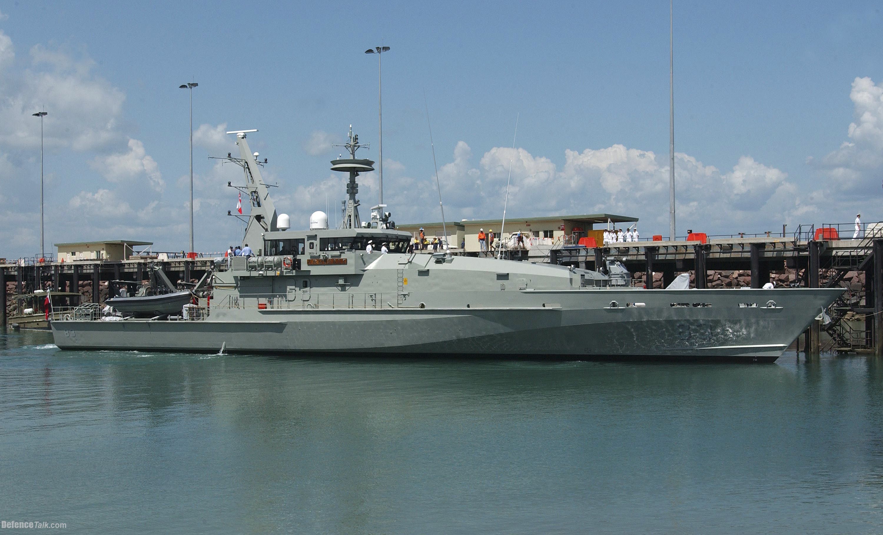 The Ran S First Armidale Class Patrol Boat On Trials It S Armed With A 25m Defence Forum Military Photos Defencetalk