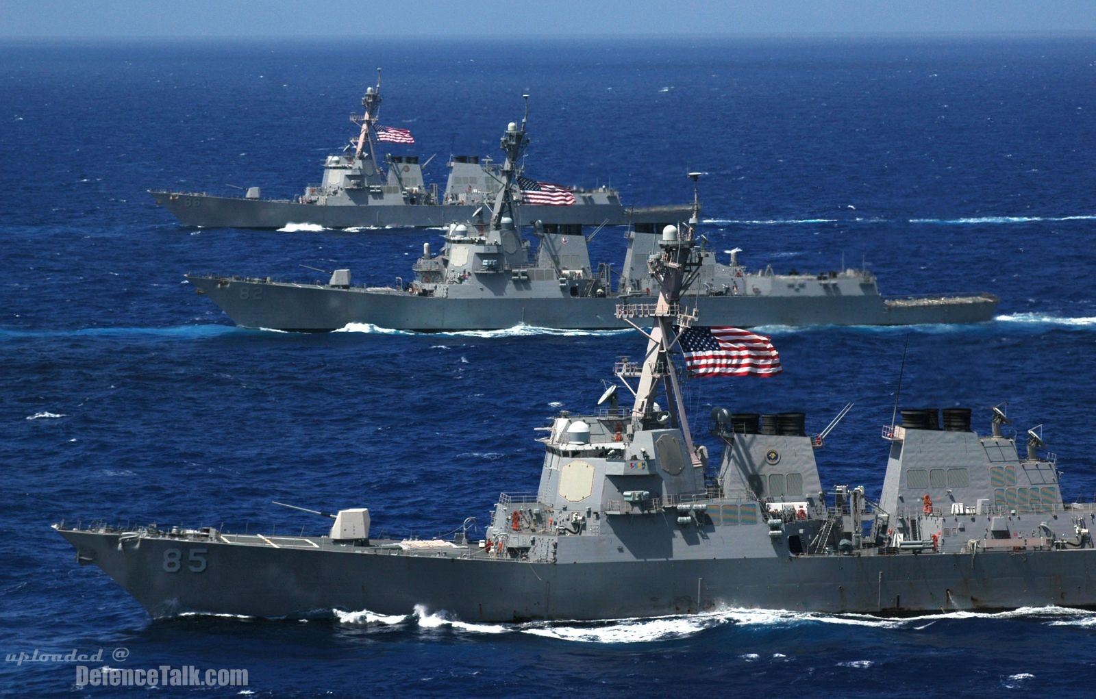 Three Arleigh Burke-class guided-missile destroyers - Valiant Shield 2006.