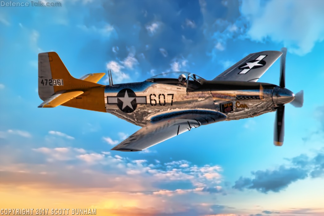 US Army Air Corps P-51 Mustang Fighter Aircraft