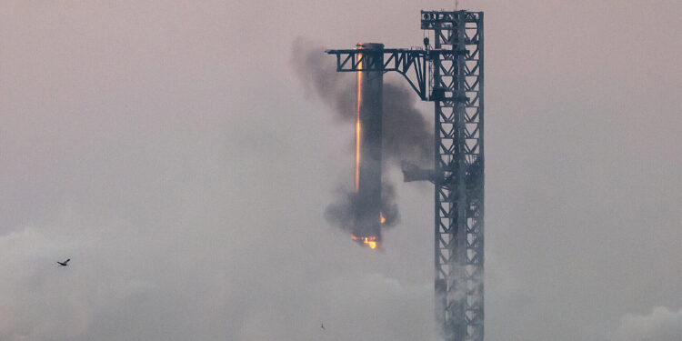 In A First, SpaceX 'catches' Megarocket Booster After Test Flight ...